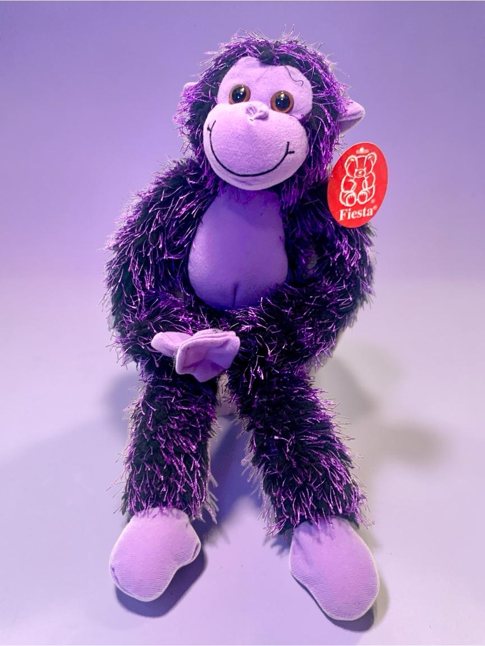 Fiesta Purple Fuzzy Monkey Plush Toy - Picture 2 of 4